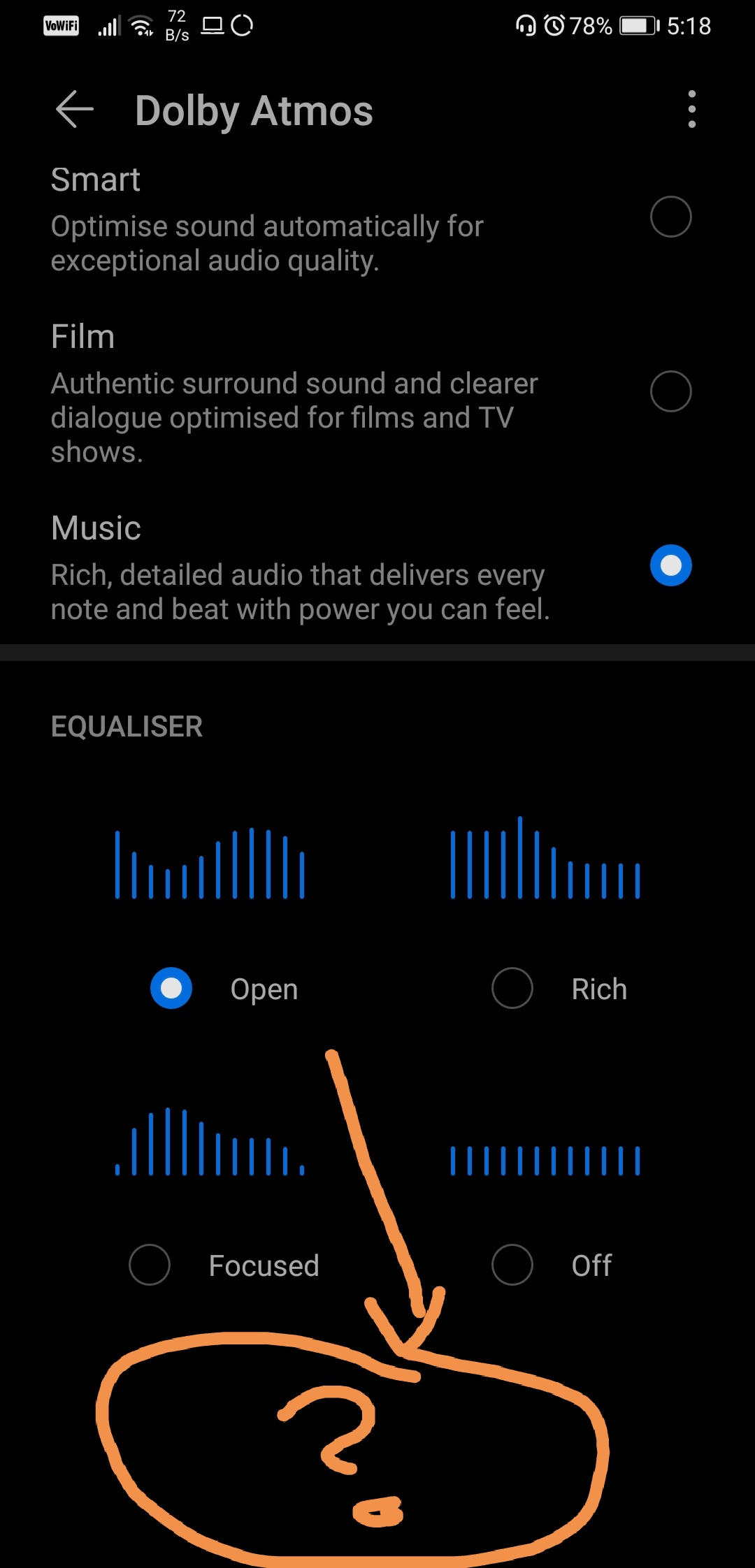 dolby atmos equalizer settings